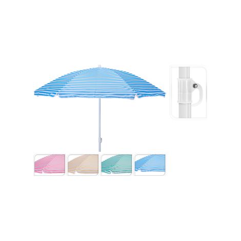 Strandsonnenschirm probeach striped assorted colors UPF 30+ höhenverstellbar