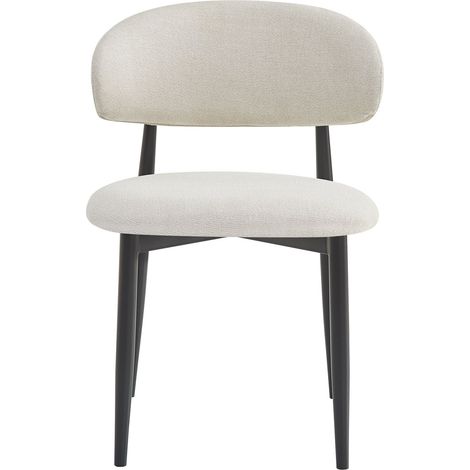 Lot de 4 Chaises Métal Noir Marbella Nuage 50x50x77 cm LUCILE