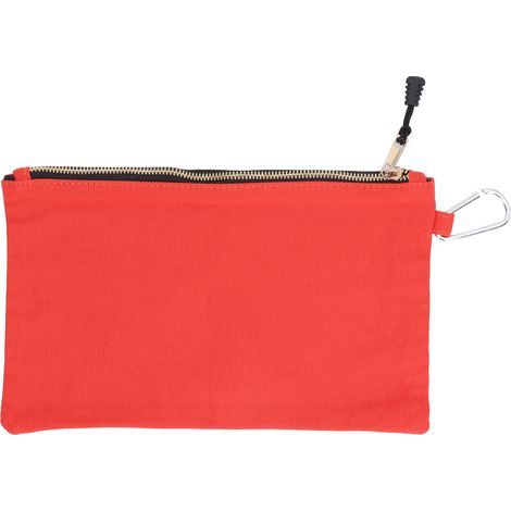 Werkzeugtasche mit Reißverschluss, vielseitiges Canvas, wasserdicht, tragbar mit Karabinerhaken zur Aufbewahrung, orange (1/5)