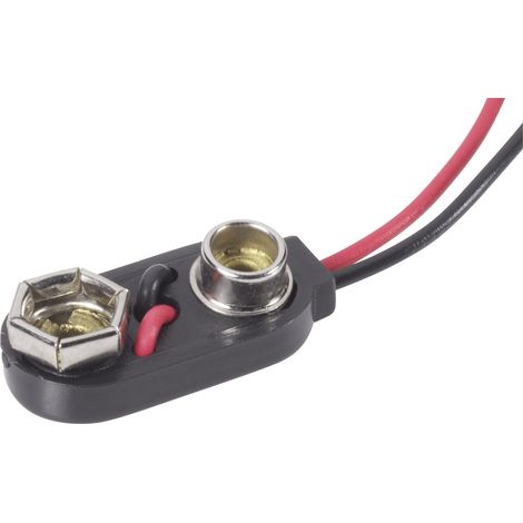 Beltrona 9V-I-Clip Batterieclip 1x 9 V Block Druckknopfanschluss (L x B x H) 26 x 13 x 8 mm