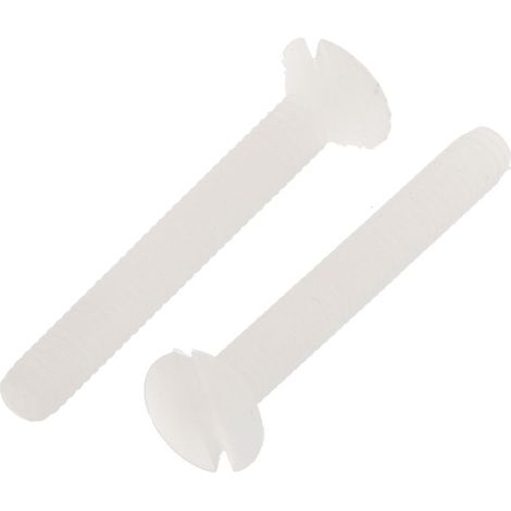 Vis à tête Fraisée fendue, Nylon, M2, 16mm ( Prix pour Sachet de 100 )