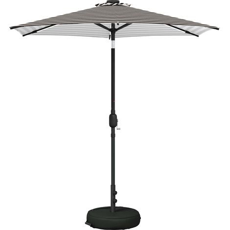 Parasol da giardino con luci LED e base 230 x 230 cm Poliestere vidaXL (1/5)