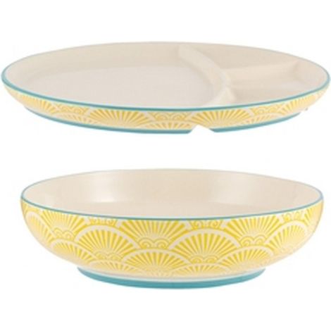 Ensemble bol et assiette Yellow World Foods / Typhoon (1/4)
