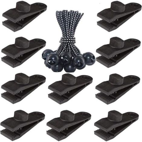 Clips De Bâche - Heavy Duty Avec Vis Réglable - Pour Toile De Camping Piscine Auvent Voiture - Lot De 20 Pièces (1/4)
