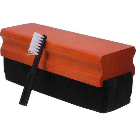 Kit de limpieza de discos de vinilo con cabezal de cepillo de terciopelo y mango de madera，ideal para coleccionistas