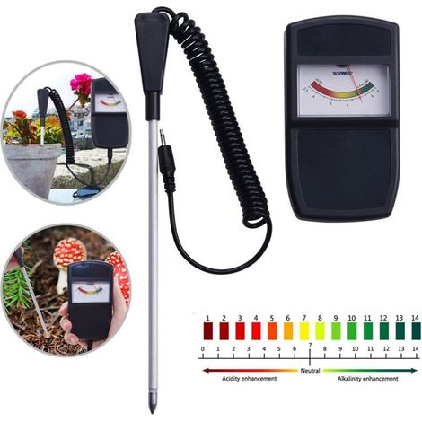 Testeur de pH du sol à aiguille – Mesure rapide 5-10s – Profondeur 3-4 pouces – Sans piles pour jardinage intérieur et extérieur (1/5)