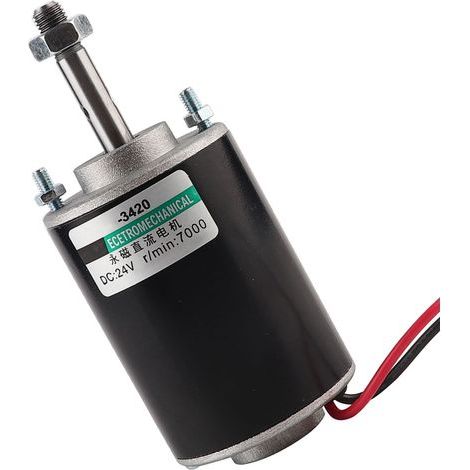 Motore elettrico miniaturizzato a spazzole da 30 W 24 V, ad alta velocità con magneti permanenti (7000 giri/min), silenzioso, con rotazione oraria e antioraria. (1/5)