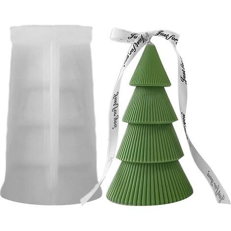 Moules en silicone robustes pour sapins de Noël, sculptures de bougies parfumées et bien plus encore. (1/4)