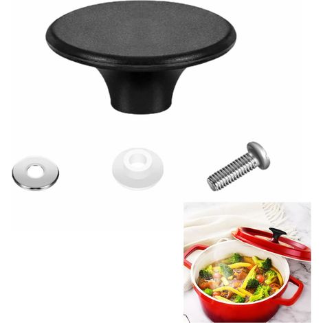 set of replacement black bakelite Dutch oven knobs (1/5)