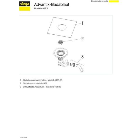 VIEGA 557065 Garniture de vidange 4927.1 (1/5)