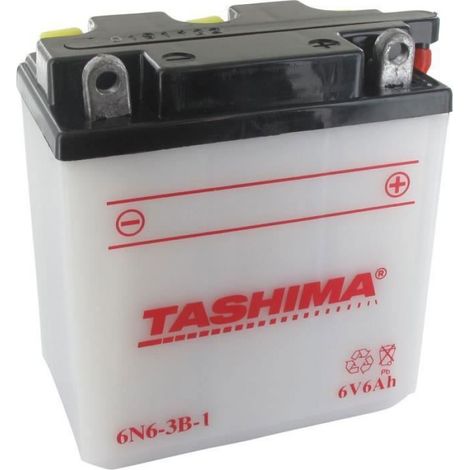 Batterie Moto - 6N6-3B-1 - 6 V - 6 Ah - Plomb - Démarrage Scooter Et Moto - 1 Pièce (1/2)