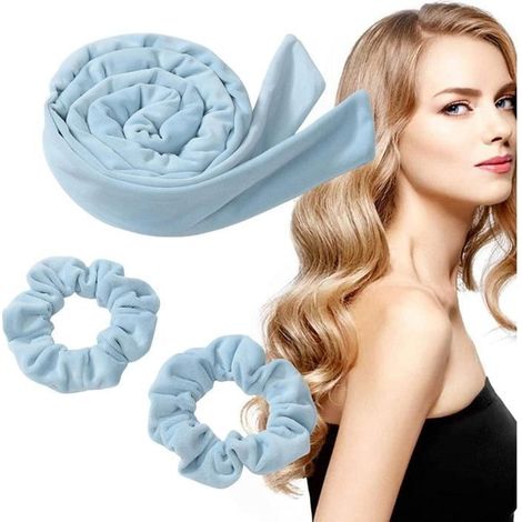 Bigoudis pour cheveux longs Ruban unique en soie sans chaleur – Pas de boucles de chaleur, rouleau à cheveux doux pour femmes et f