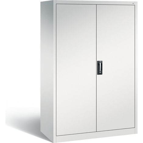 C+P Werkzeugschrank mit Drehtüren, 4 Böden und 3 Schübe, H1950xB1200xT600mm Front Lichtgrau Korpus Lichtgrau (1/5)