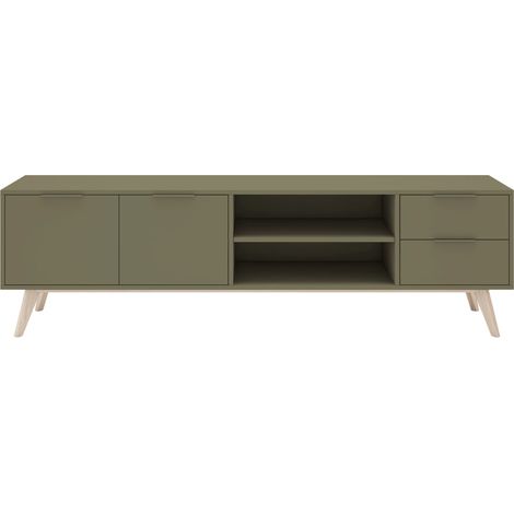 URO - Meuble TV 180cm en MDF Vert (1/5)