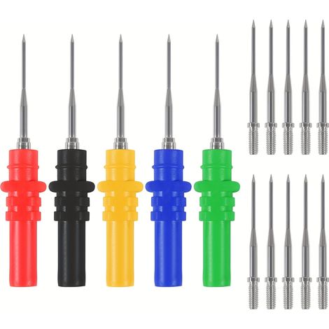 Lot de 1 outil de test de câblage électrique, sondes de diagnostic, aiguilles de perforation, broches de sonde pour oscilloscope, pour le secteur automobile (1/5)