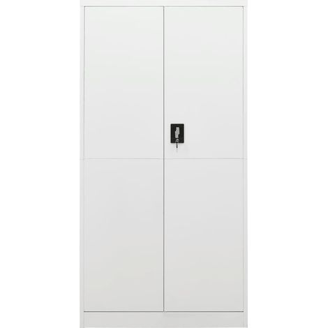 Armoire à casier Vestiaire Rangements Blanc 90x40x180 cm Acier -59367 (1/5)