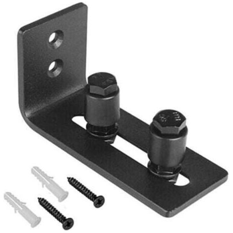2PCS Guide Sol Porte Coulissante, Guide de plancher Porte, Rail de Sol Pour Porte De Grange, Guide Pour Le Sol du Support du Sol Coulissant Pour Montage Mural Réglable en Acier au Carbone (1/4)