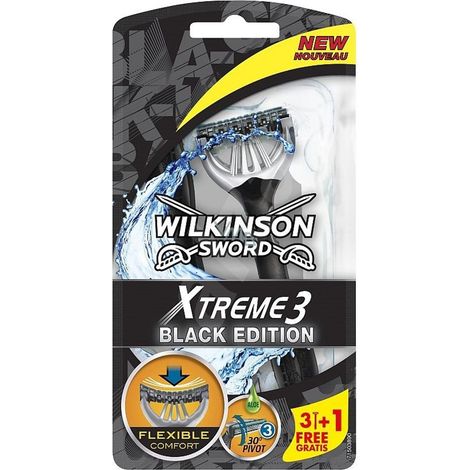Rasoio xtreme 3 black edition wilkinson confezione da 4 rasoi