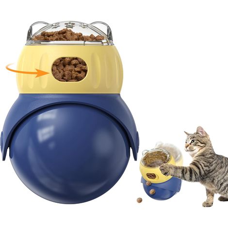 Interaktives Katzenpuzzle mit verstellbarem Leckerli-Spender Sicheres Spielzeug für Wohnungskatzen zur Förderung der geistigen Entwicklung und mentalen Stimulation – ein tolles Geschenk (1/5)
