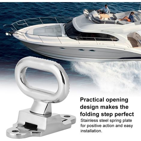 Marchepied de mât pliable en acier inoxydable, accessoire de sécurité pour bateaux et yachts, permettant d'accéder aux parties élevées des bateaux. (1/5)