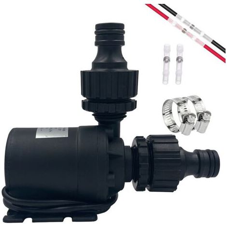 Pompe a Eau 12v, Mini Pompe à Eau Submersible Moteur Sans Balais 800l/h 5m, Pompes à Eau pour la Circulation de l'eau de la Piscine de Fontaine Solaire d'aquarium d'étang de Bassin
