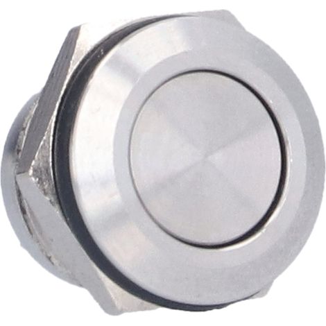 Lot de 5 interrupteurs à bouton plat en acier inoxydable étanches, bornes à vis, accessoires d'alimentation 0-220 V, 12 mm