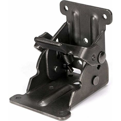 1 Pcs Charnière Pliable Autobloquante 90, Support Pliant, Verrouillage Extension Table Support d'Étagère Pliable en Tôle d'Acier pour Table de Travail (1/5)