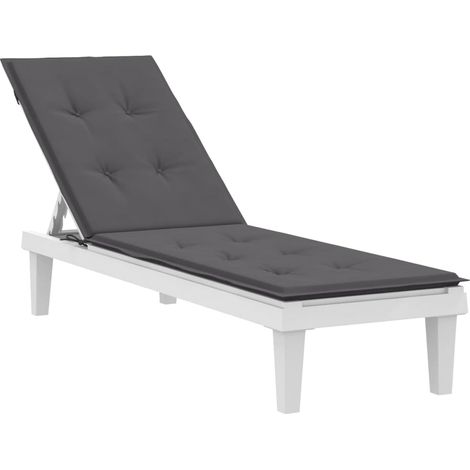 INLIFE Coussin de chaise de terrasse Anthracite (75+105)x50x3 cm (1/5)