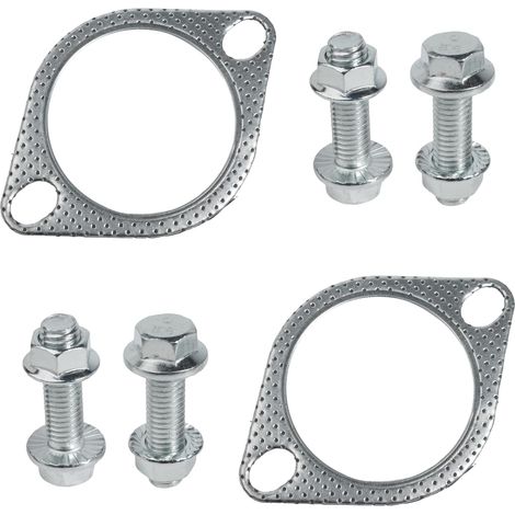 Joints echappement 51mm 2 pouces Joints bride d'échappement 51 mm avec 4 Boulons et 4 Écrous pour Connecter le Tuyau d'Échappement de Voiture (51mm) (1/5)