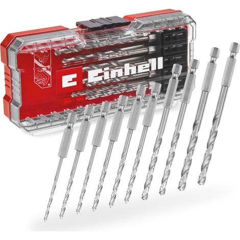 Einhell Premium KWB 10 Piece Metal HSS Drill Bit Set 175mm + Clear S-Case (1/5)