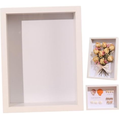 4x6 3D-Schattenboxrahmen, hohler Schattenboxrahmen, staubdicht und feuchtigkeitsbeständig, Anzeigekarte, DIY-Foto, getrocknete Blume für die Inneneinrichtung