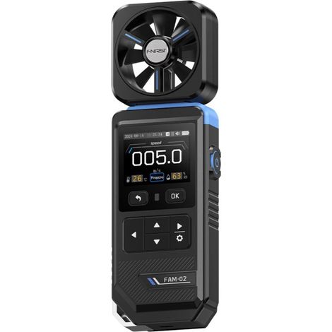 Anémomètre-thermomètre portable professionnel FNIRSI FAM-02 3 en 1 de haute précision, instrument de mesure de la vitesse du vent (1/5)