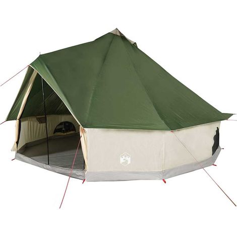 vidaXL Tienda de campaña familiar tipi 12 personas impermeable verde (1/2)