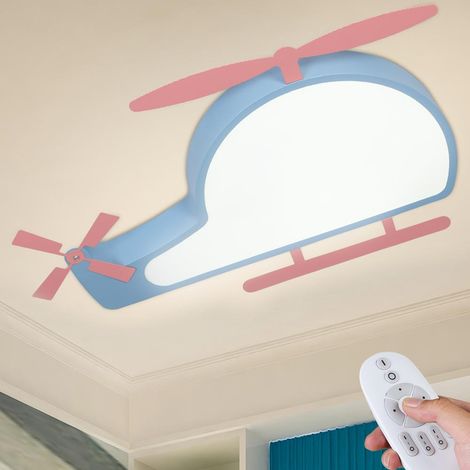 Plafoniera LED Elicottero Cameratta Bambini Luce Dimmerabile Lampada Telecomando (1/5)