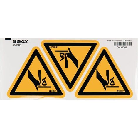 Autoadhesivo de advert. 100 mm Mano x3 UNIVERSAL WB256680 (1/2)