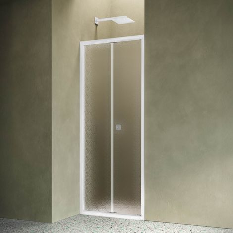Siro - Box doccia per nicchia 90 cm con anta a soffietto