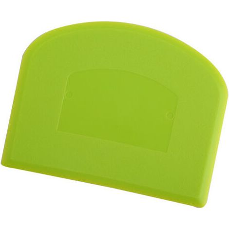 Pièce de 11,7 x 9,3 cm - Racloir/coupe-pâte en plastique pour la cuisine, la pâtisserie et les crêpes - Vert (1/4)