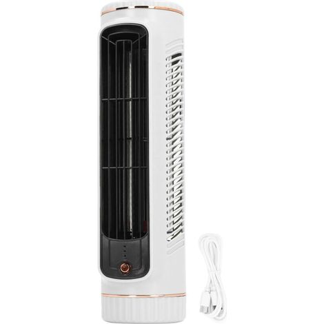 Ventilateur sans pale rechargeable 3 vitesses – Silencieux, hauteur 26,7 cm – Idéal pour chambre, bureau ou extérieur (1/5)