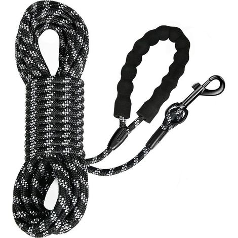 Dog Leash, Long Rope Dog Leash with Padded Handle for Small to Large Dogs, Black (5m) (1/5)