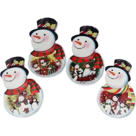 1 Pezzo Mattonella Decorativa Natalizia Natale 20 x 21 cm 4 Decori (1/2)