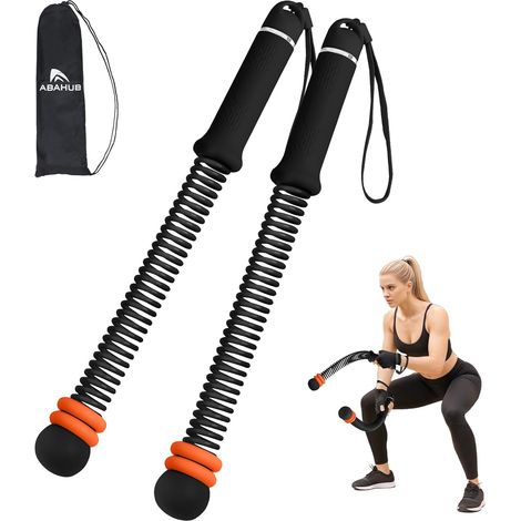 Lot de 2 cordes de combat lestées sans corde - Appareil d'entraînement à la maison silencieux et portable - Gain de place - Avec gants d'entraînement - Noir - Set B (1/5)