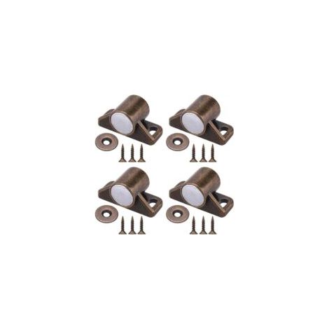 Stück magnetische Türriegel, Schranktürmagnete mit Edelstahlschrauben für den Verschluss von Küchenschrank-Schiebetüren (Bronze)