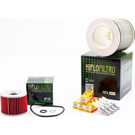 Kit Révision Filtres Bougies pour YAMAHA FZR 1000 Genesis de 1987 à 1988 - Sans Huile