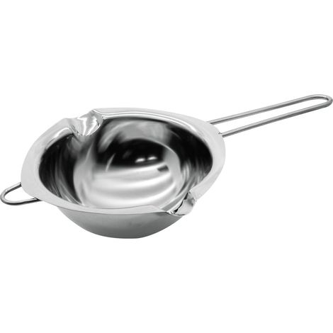 Ensemble bain-marie pour chocolat, bain-marie pour chocolat, moule à pâtisserie, acier inoxydable, 26 x 14 x 4 cm, argent