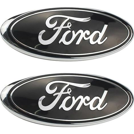 2pcs Insigne Oval Emblème Voiture Pour Ford F150 Autocollant Plaque Avant Arrière Calandre Badge Nom (1/5)