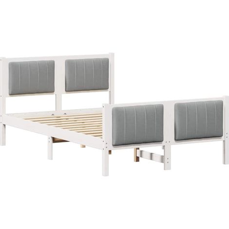 Estructura de cama con cabecera y gris claro 120 x 190 cm vidaXL (1/5)