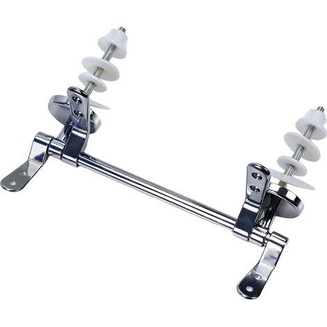 Kit de bisagras para asiento de inodoro, fijaciones de repuesto de aleación de zinc para asientos de inodoro, fijación de bisagras con tornillos y pernos, repuestos universales para inodoro (1/5)