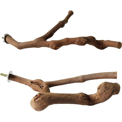 Wooden Feet Perches Toy Hanging Parrot Birds Perches Parrot Perch Wood for Tiger Skin Small Parrot Canary Accessories (1/5)