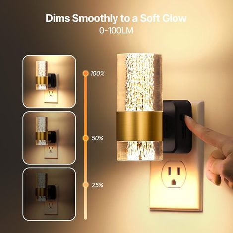 Available in 2 colors: see photo. Materials: acrylic and plastic. Standard American 110V AC LED night light, for wall mounting. (1/5)