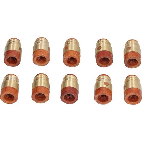 10 Stück Diffusorspitzen-Abstandshalter-Führungskappen-Haltekappen-Gasdiffusor-Schweißzubehör (1/4)